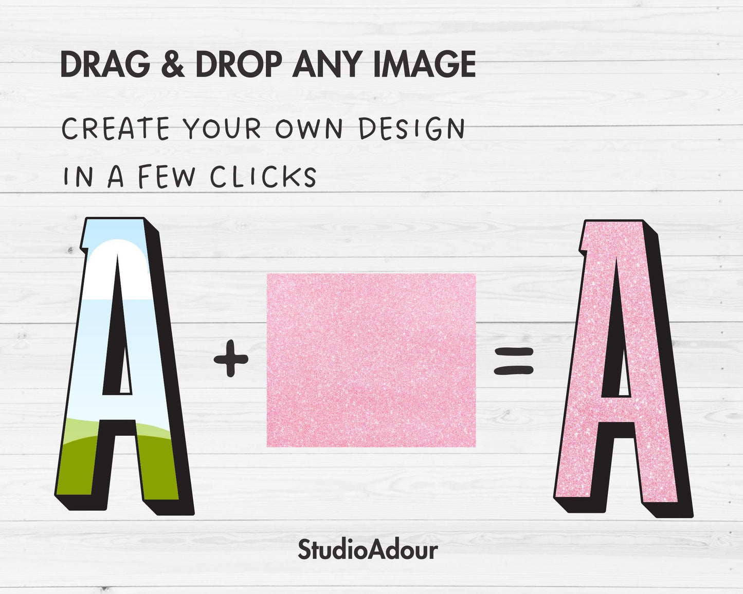 Design Your Own Doodle Letters on Canva, Doodle Alphabet Canva Template, Drag and Drop, Editable Canva Alphabet, Canva Frames Bundle