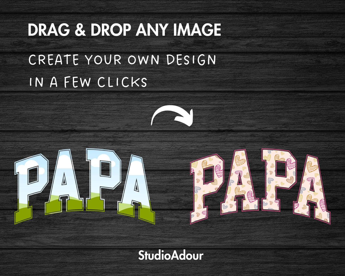 Design Your Own Papa Canva Frame, Editable Varsity Papa Canva Template, Drag and Drop, Sublimation Design, Retro Papa PNG, Sport College