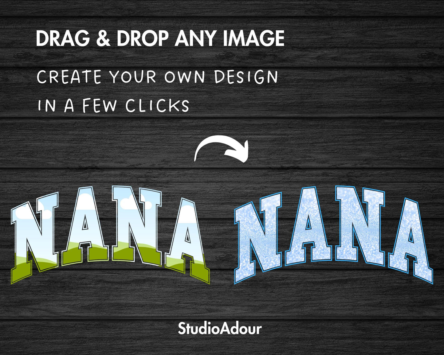 Design Your Own Nana Canva Frame, Editable Nana Canva Template, Drag and Drop, Sublimation Design, Nana Varsity PNG, Grandma Shirt Design