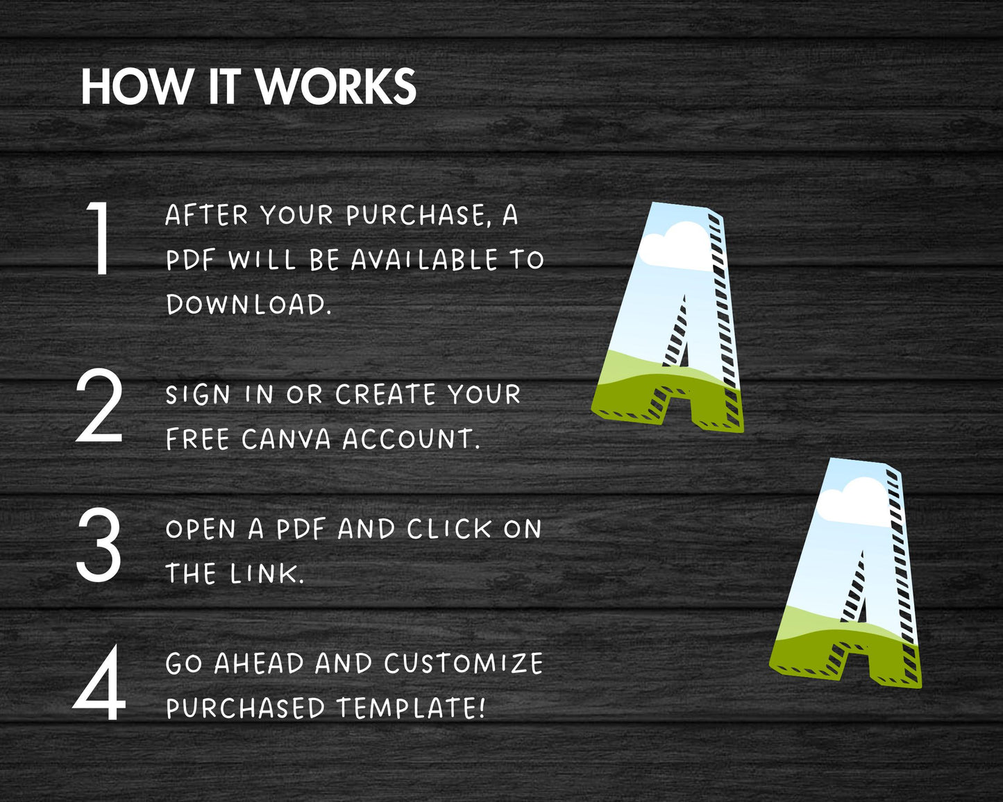 Design Your Own Doodle Letters on Canva, Cartoon Alphabet Canva Template, Drag and Drop, Editable Uppercase & Lowercase Canva Letters #95