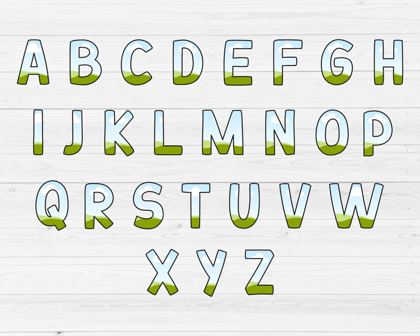 Fillable Doodle Letters Canva, Letters & Numbers, Letters Canva Template, Drag and Drop, Editable Canva Alphabet, Uppercase and Lowercase 91