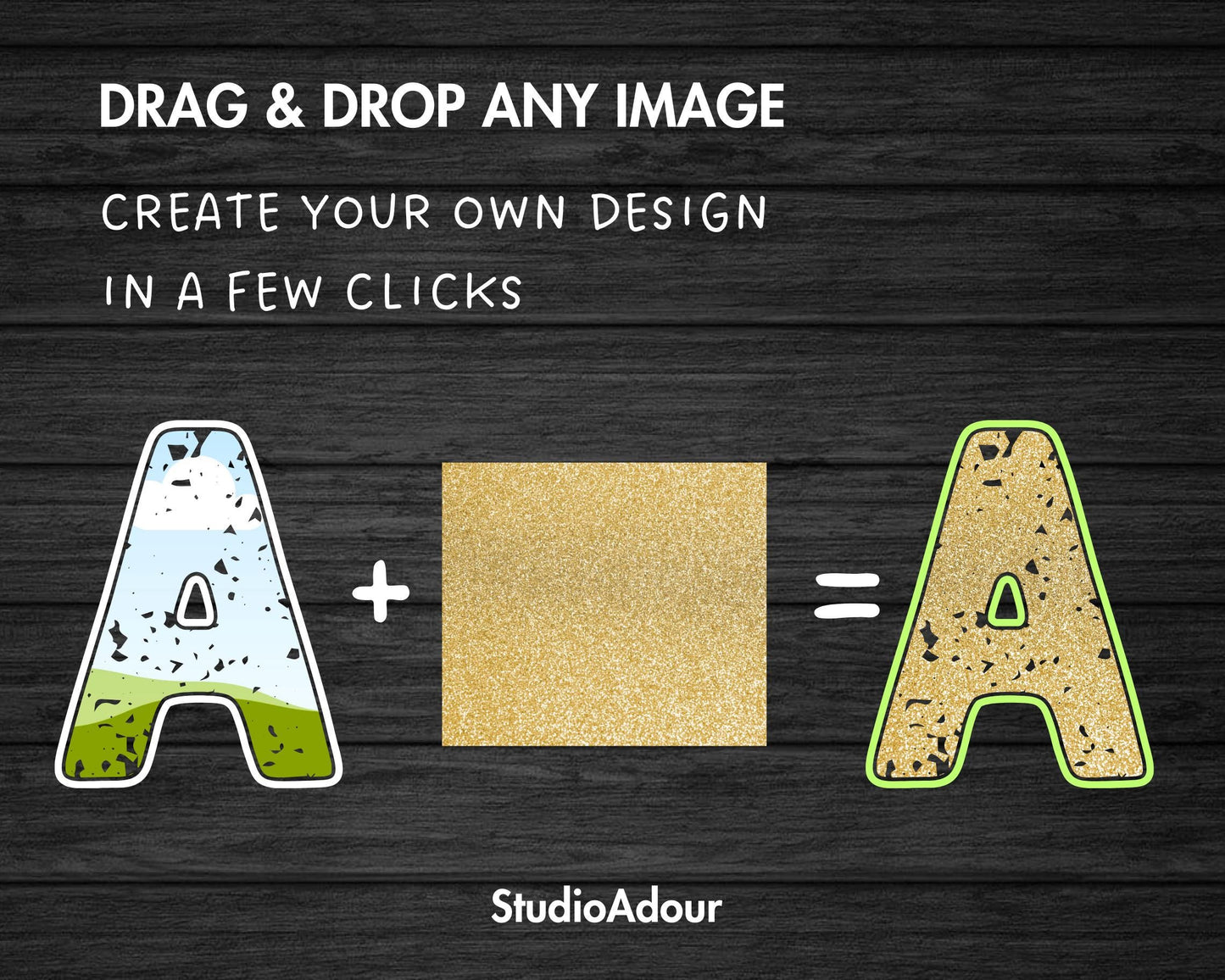 Distressed Canva Alphabet, Grunge Letters & Numbers Canva Template, Easy Drag and Drop, Canva Frames Bundle, Fillable Distressed Letters #92