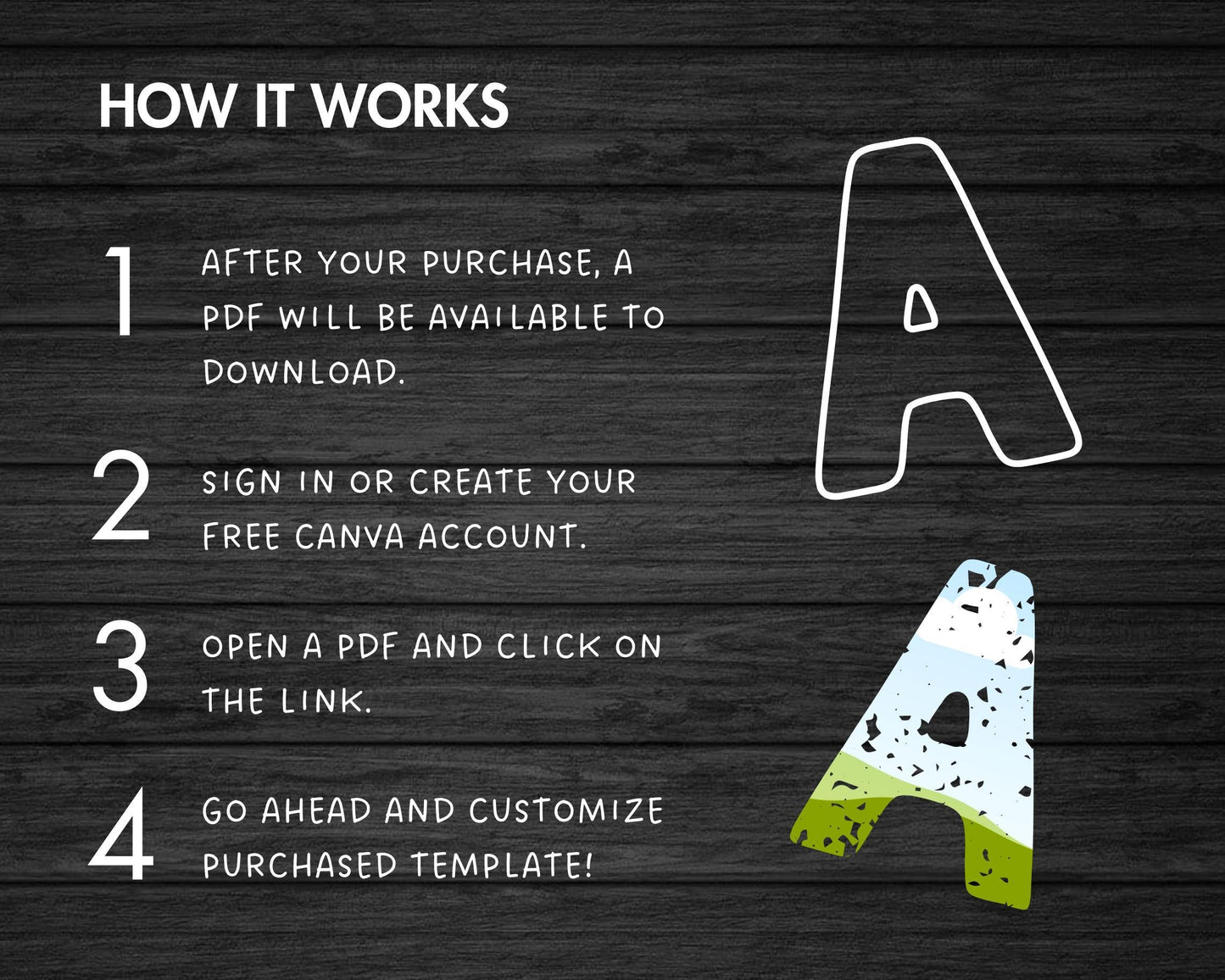 Distressed Canva Alphabet, Grunge Letters & Numbers Canva Template, Easy Drag and Drop, Canva Frames Bundle, Fillable Distressed Letters #92