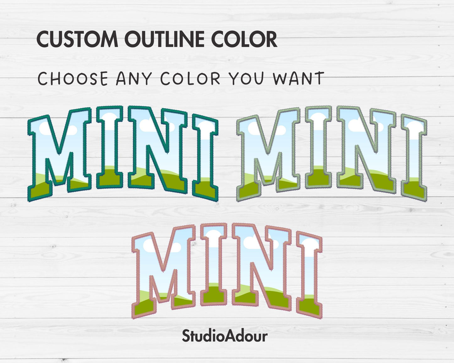 Design Your Own Stitch Mini Canva Frame, Faux Embroidery Mini Canva Template, Drag and Drop, Sublimation Design, Mini Varsity, Mini Shirt