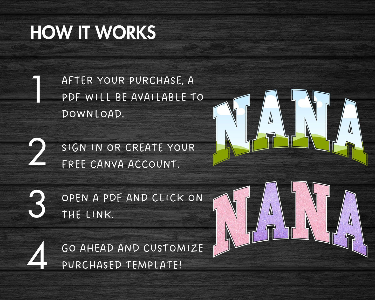 Design Your Own Nana Canva Frame, Editable Nana Canva Template, Drag and Drop, Sublimation Design, Nana Varsity PNG, Grandma Shirt Design