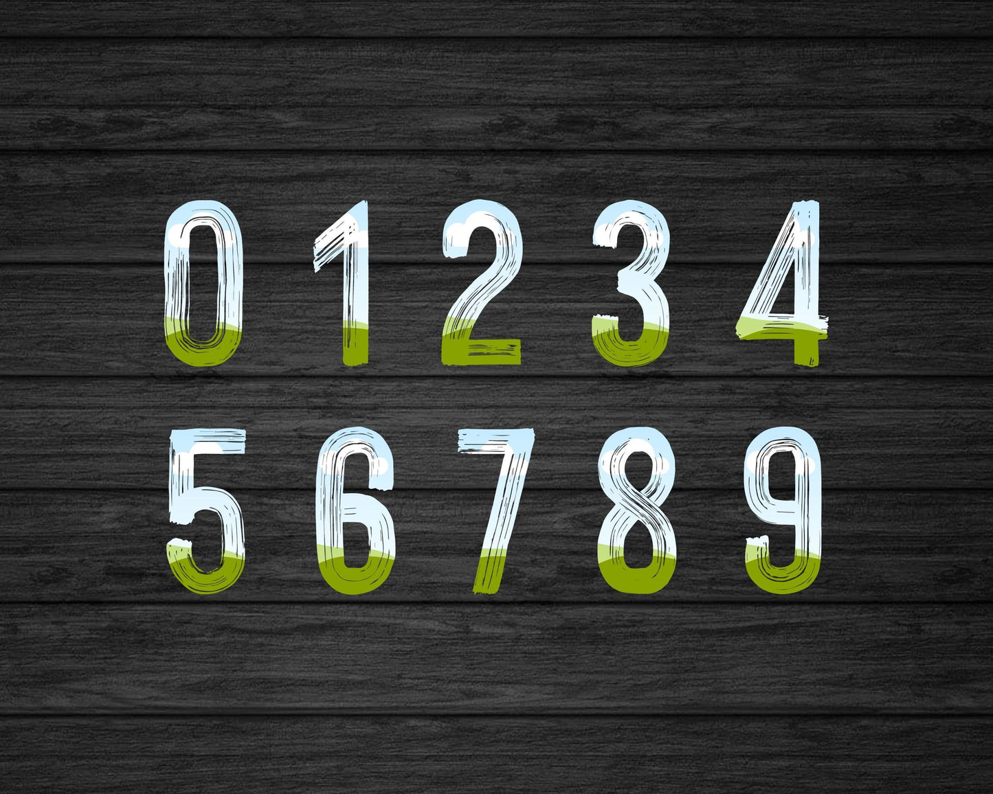 Paint Letters Canva, Brushstroke Alphabet Canva Template, Canva Frames Bundle, Painted Font Canva, Hand Drawn Letters & Numbers