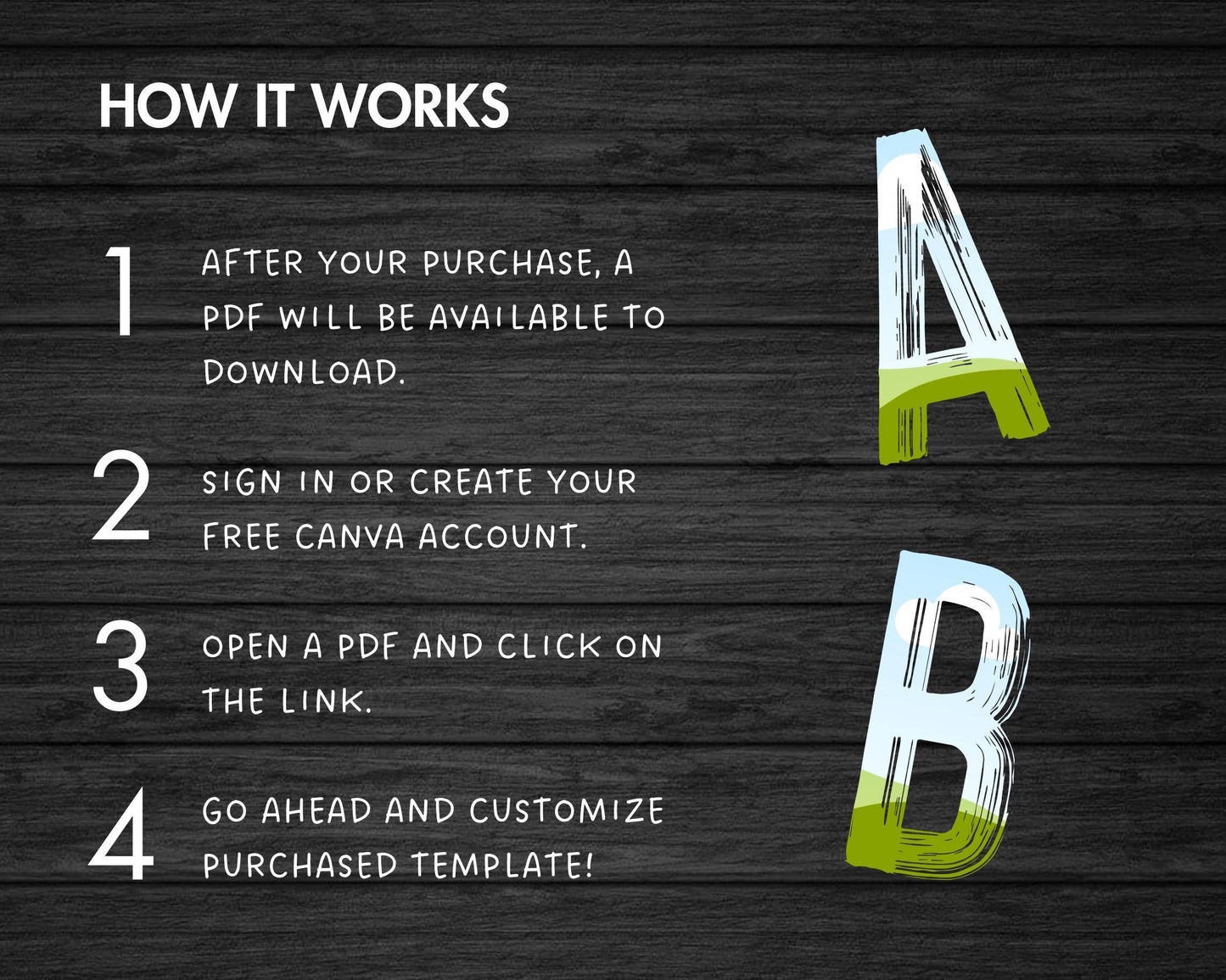 Paint Letters Canva, Brushstroke Alphabet Canva Template, Canva Frames Bundle, Painted Font Canva, Hand Drawn Letters & Numbers
