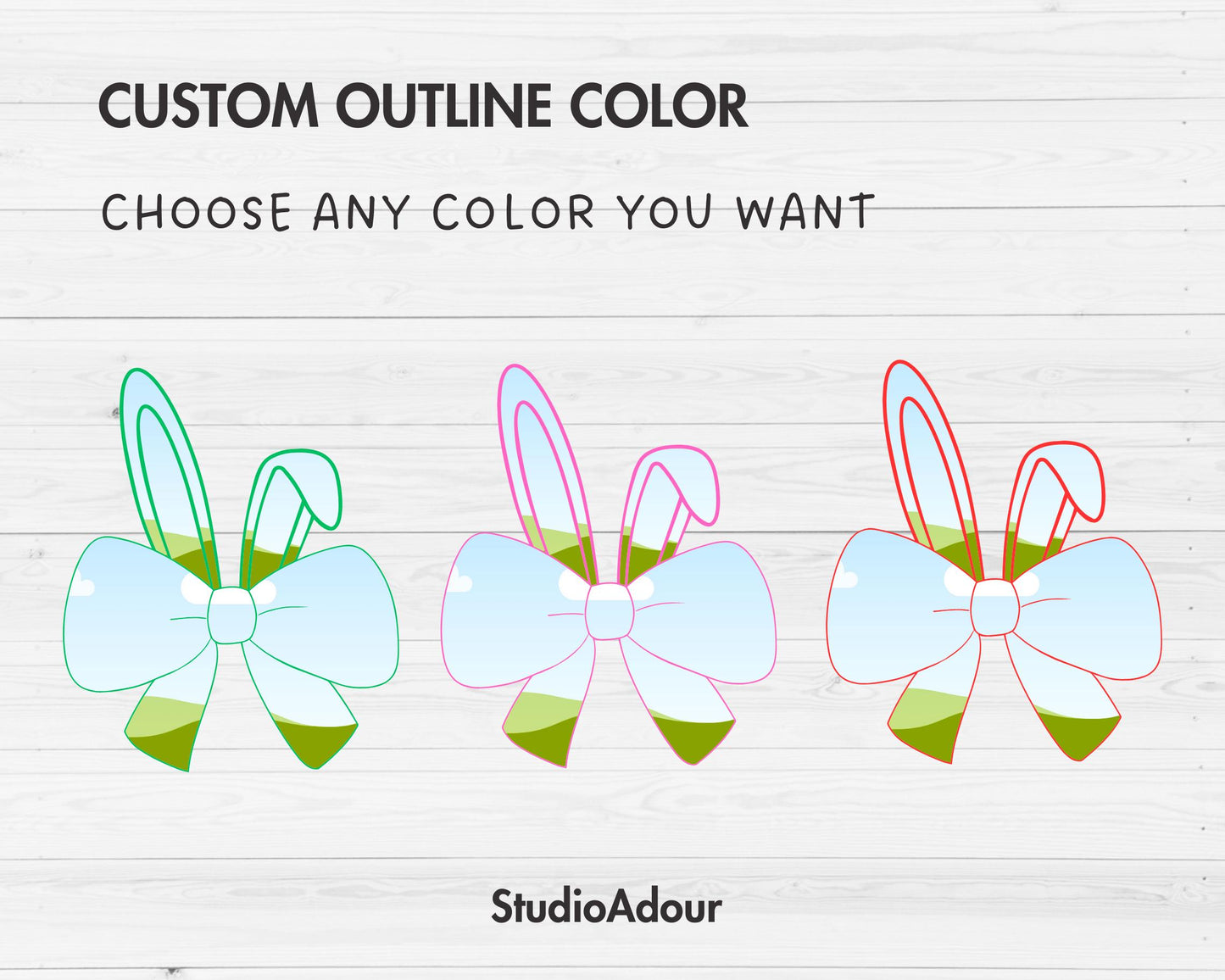 Coquette Bow with Bunny Ears Canva Frames, Ribbon Bow Templates, Easy Drag and Drop, Canva Frames Bundle, Editable Easter Bow, Messy Bun Bow