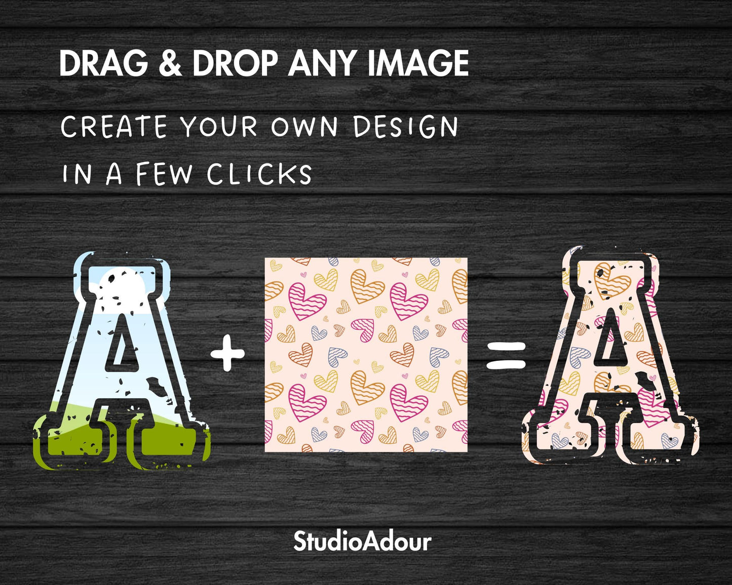 Design Your Own Varsity Distressed Alphabet on Canva, Canva Frames Bundle, Drag and Drop, Editable Sport College Letters Canva Template