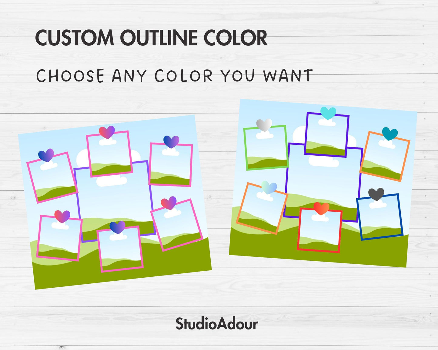 Design Your Own Photo Collage 20oz Skinny Tumbler Template, Editable Collage Canva Template, Easy Drag and Drop, Family Collage, Sublimation