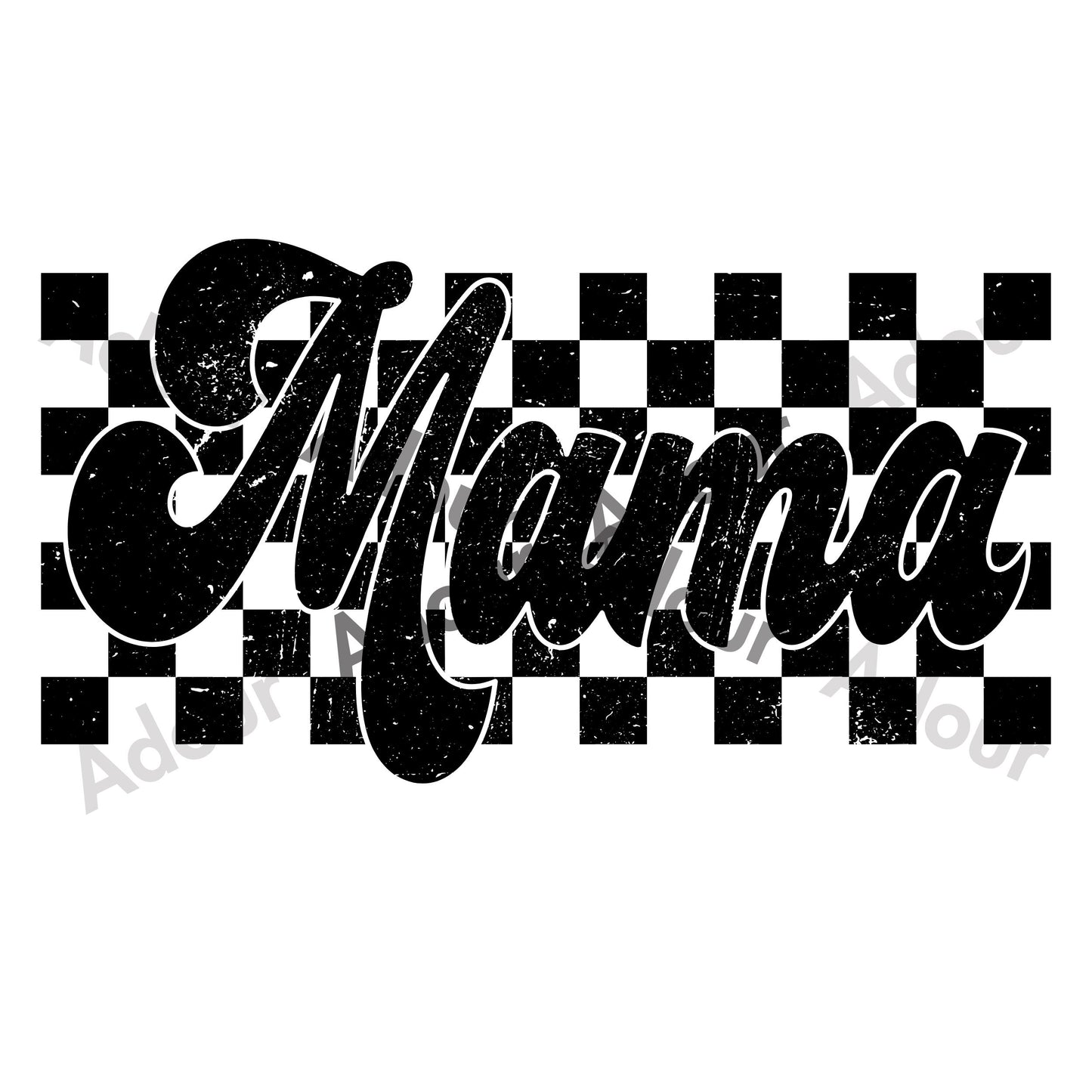 Distressed Checkered Mama Svg, Retro Mama Shirt, Grunge Mom Png, Cool Mama, Sublimation Design, Mom Life Svg, Mother's Day, Cut File