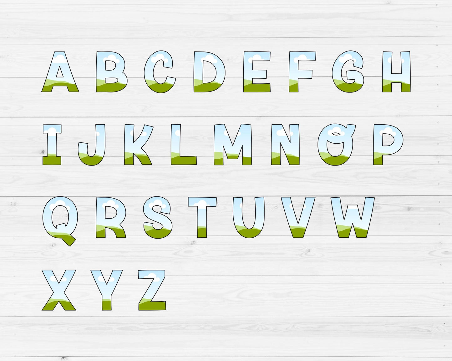 Doodle Letters Canva, Doodle Alphabet Canva Template, Drag & Drop, Editable Canva Font, Canva Frames Bundle, Letter PNG, Blank Letters #102