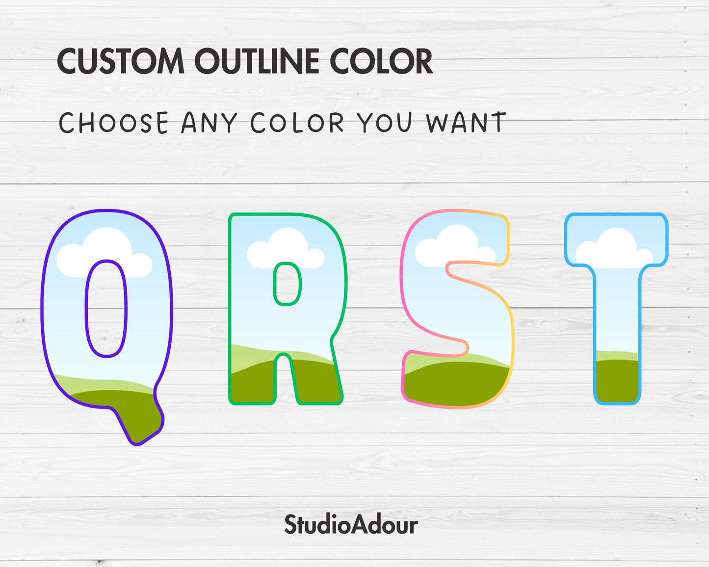 Design Your Own Doodle Letters on Canva, Doodle Alphabet Canva Template, Drag and Drop, Editable Uppercase Letters & Numbers, Letters PNG