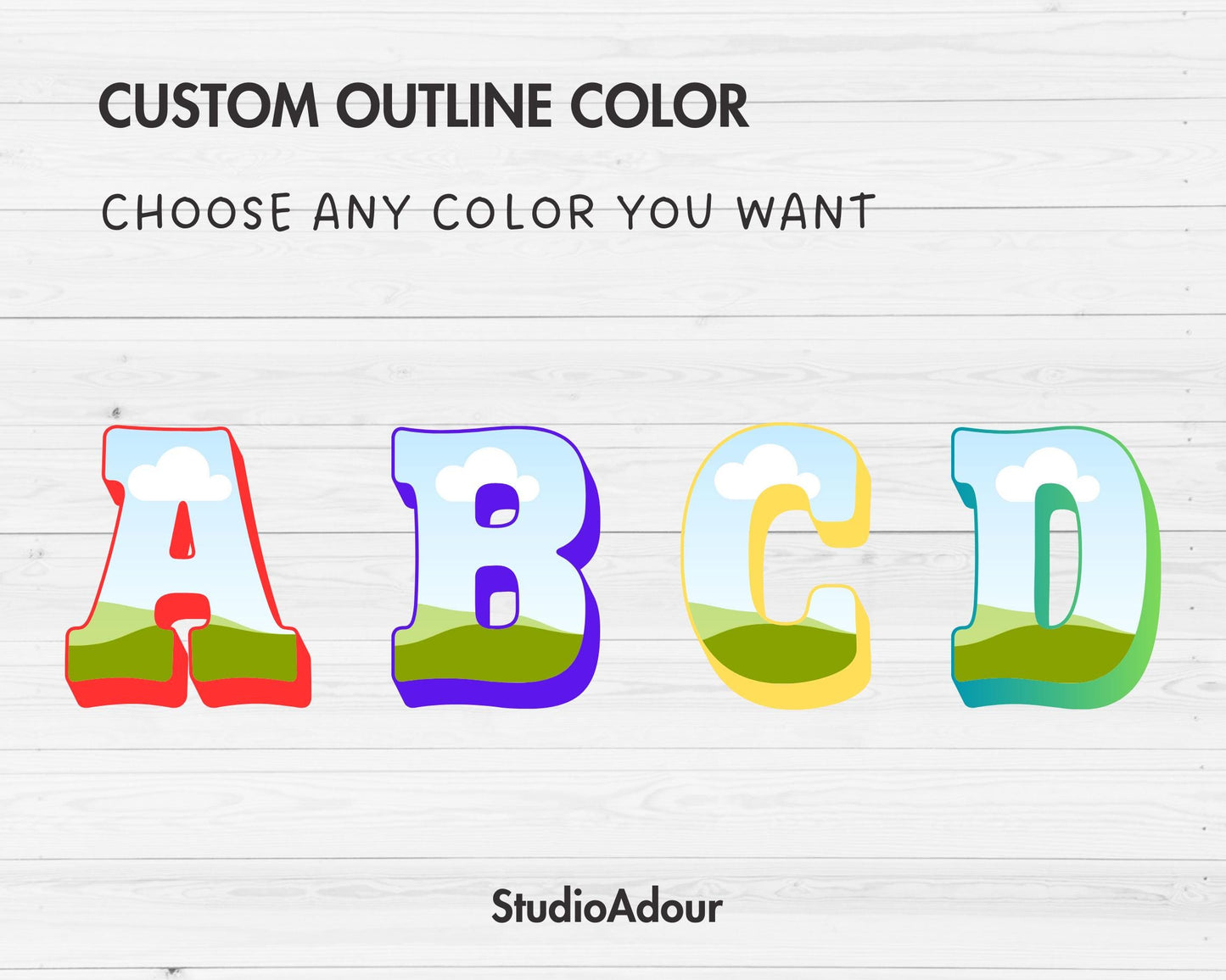 Design Your Own Western Doodle Letters Canva, Uppercase Alphabet Canva Template, Drag and Drop, Editable Canva Font, Cowboy Letters PNG