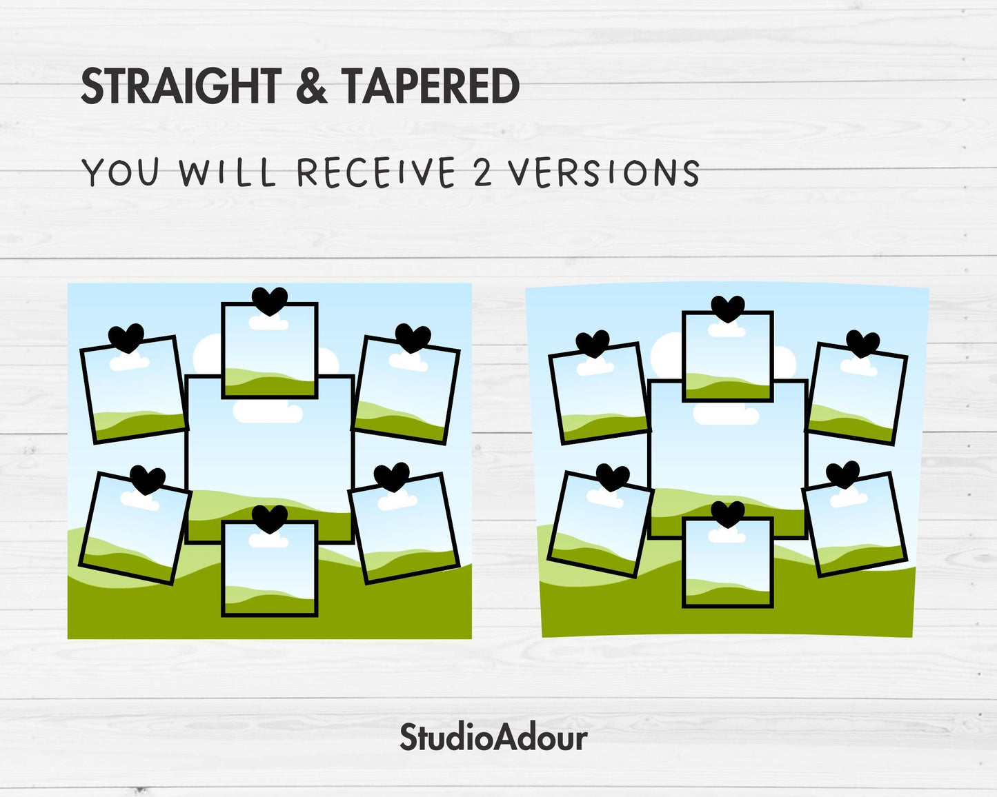 Design Your Own Photo Collage 20oz Skinny Tumbler Template, Editable Collage Canva Template, Easy Drag and Drop, Family Collage, Sublimation