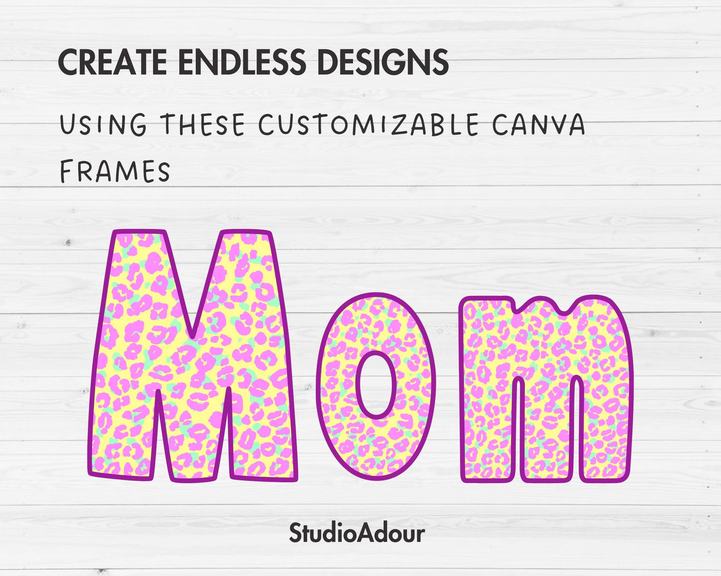 Design Your Own Doodle Letters Canva, Uppercase & Lowercase Alphabet Canva Template, Drag and Drop, Editable Canva, Sublimation Letters PNG