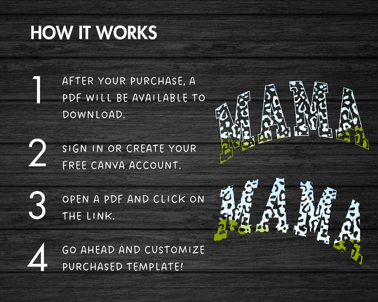 Design Your Own Leopard Mama Canva Frame, Editable Mama Canva Template, Drag and Drop, Sublimation Design, Mother's Day, Mama Varsity,