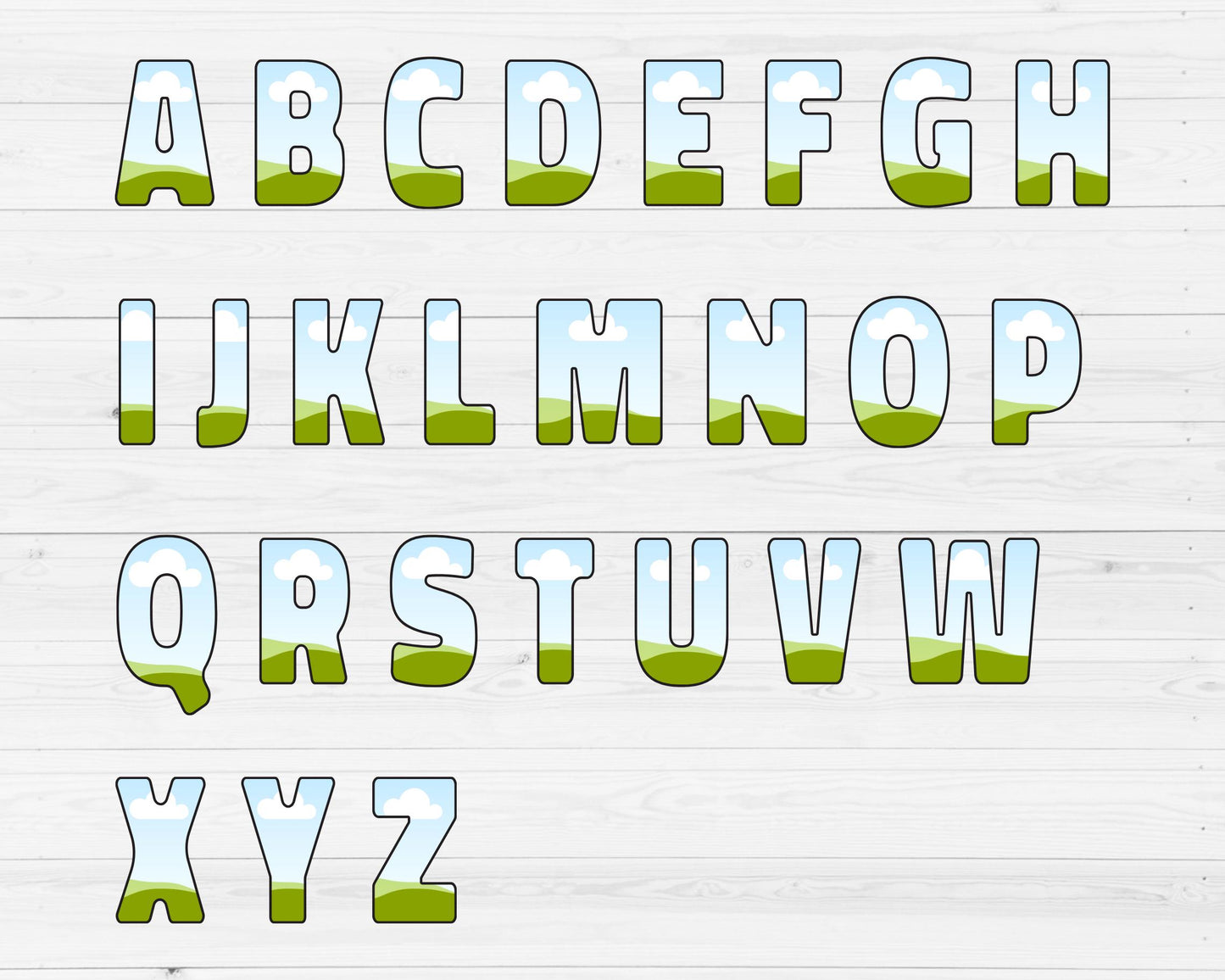 Design Your Own Doodle Letters on Canva, Doodle Alphabet Canva Template, Drag and Drop, Editable Uppercase Letters & Numbers, Letters PNG