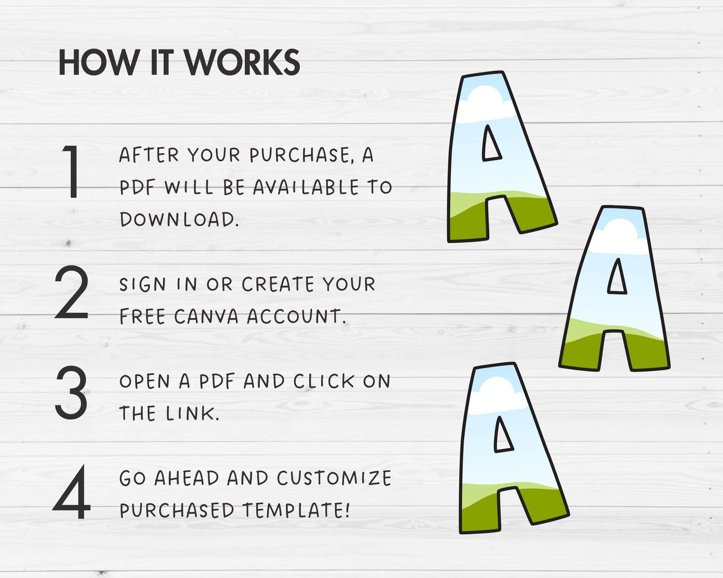 Design Your Own Doodle Letters Canva, Uppercase & Lowercase Alphabet Canva Template, Drag and Drop, Editable Canva, Sublimation Letters PNG