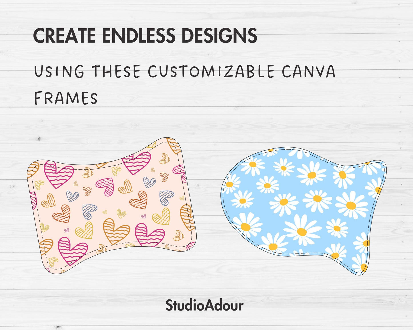 Pet Feeding Mat Editable Canva Template, Easy Drag and Drop, Dog & Cat Feeding Placemat Sublimation Template, Canva Frames Bundle, Food Mat