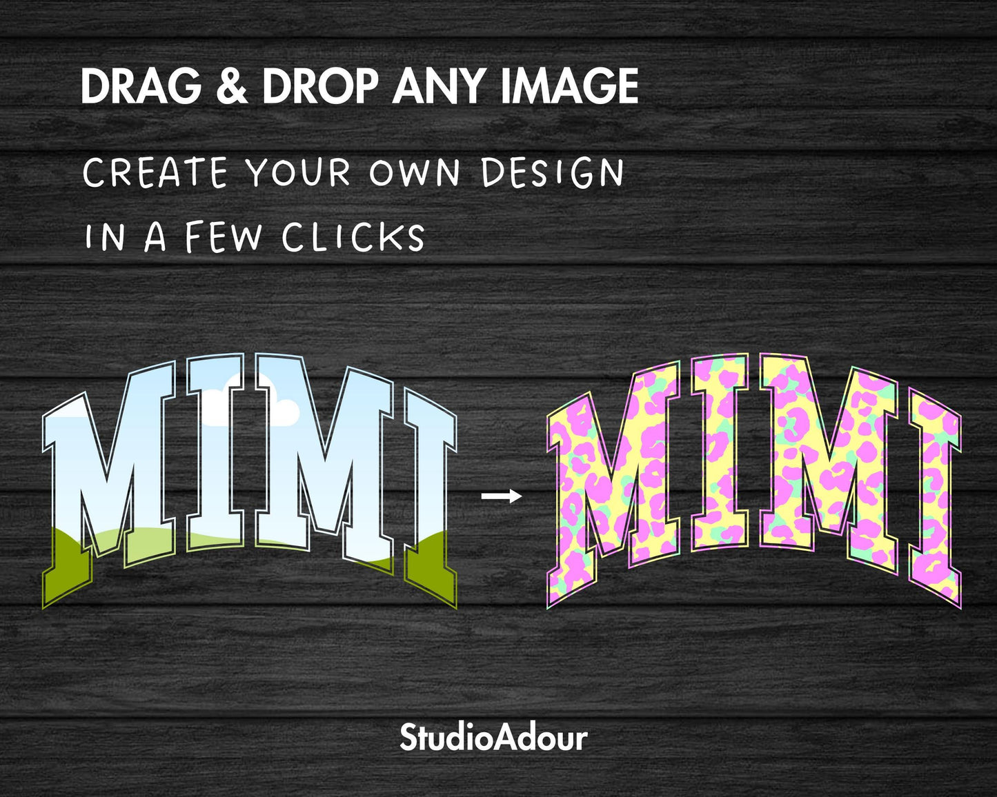 Design Your Own Mimi Canva Frame, Editable Mimi Canva Template, Drag and Drop, Sublimation Design, Mimi Varsity, Sport College, Grandma