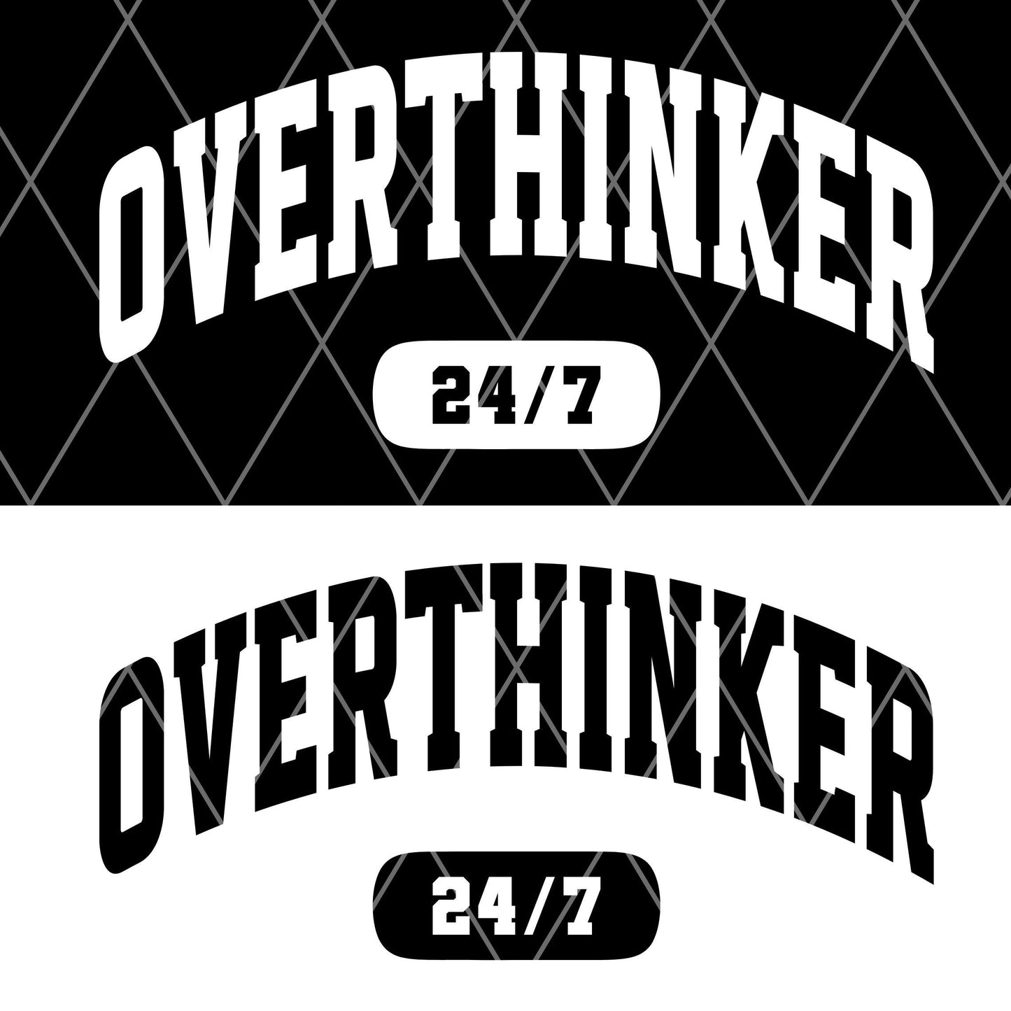 Overthinker Svg, Varsity Overthinker PNG, Funny T-Shirt, Motivational Svg, Mental Health, Cricut Svg, Sublimation Design, Commercial Use