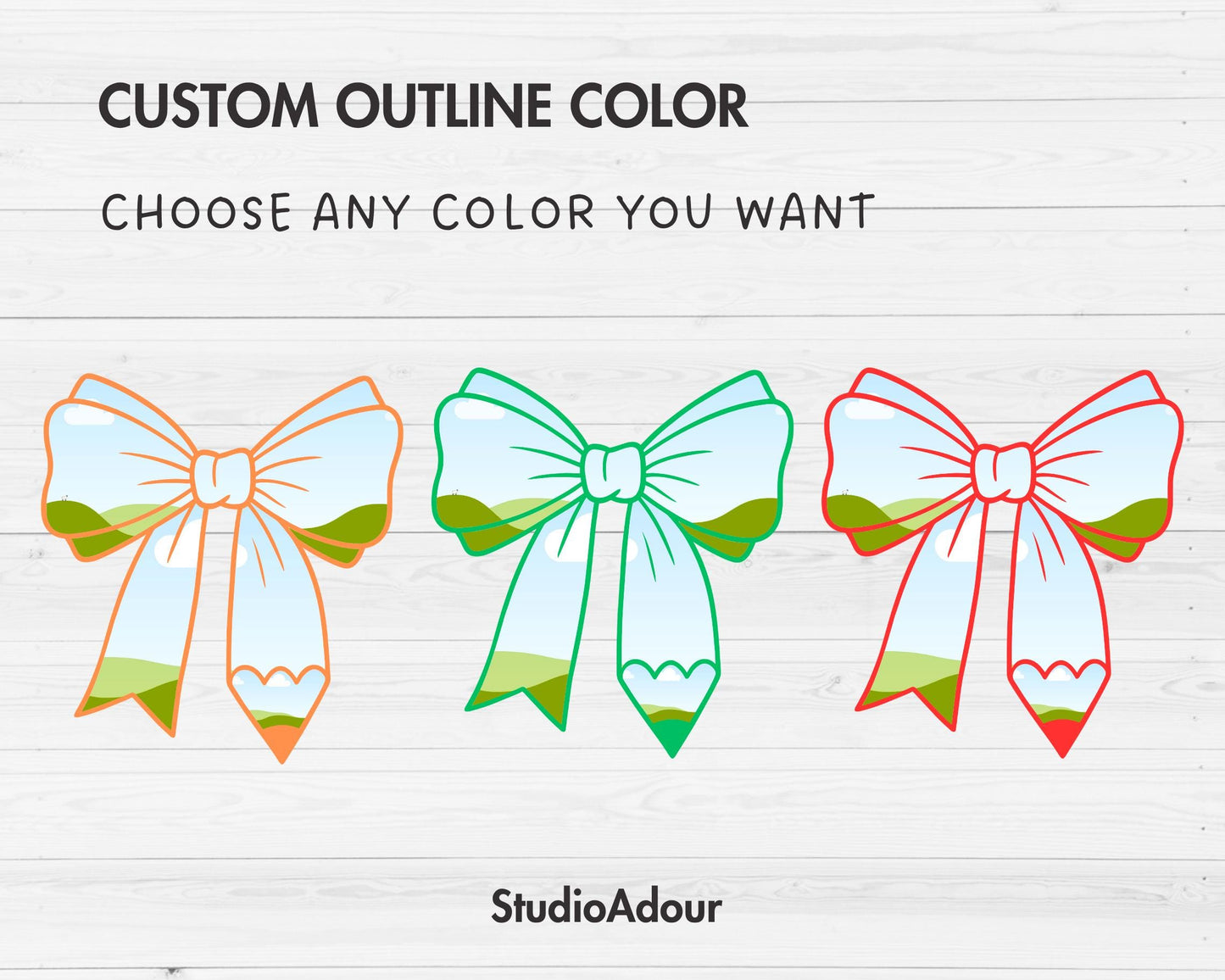 Pencil Coquette Bow Editable Canva Template, Easy Drag and Drop, Coquette Bow Sublimation, Bow Canva Frame, Teacher Shirt, Back to School