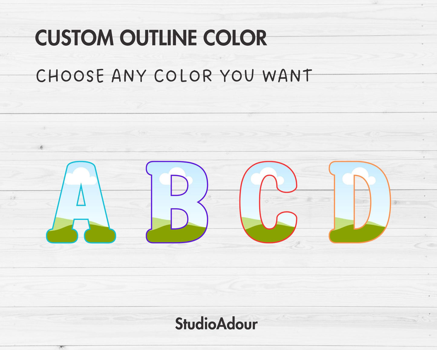 Design Your Own Sport Alphabet on Canva, Doodle Letters & Numbers Canva Template, Drag and Drop, Editable Canva Letters, Canva Frames Bundle
