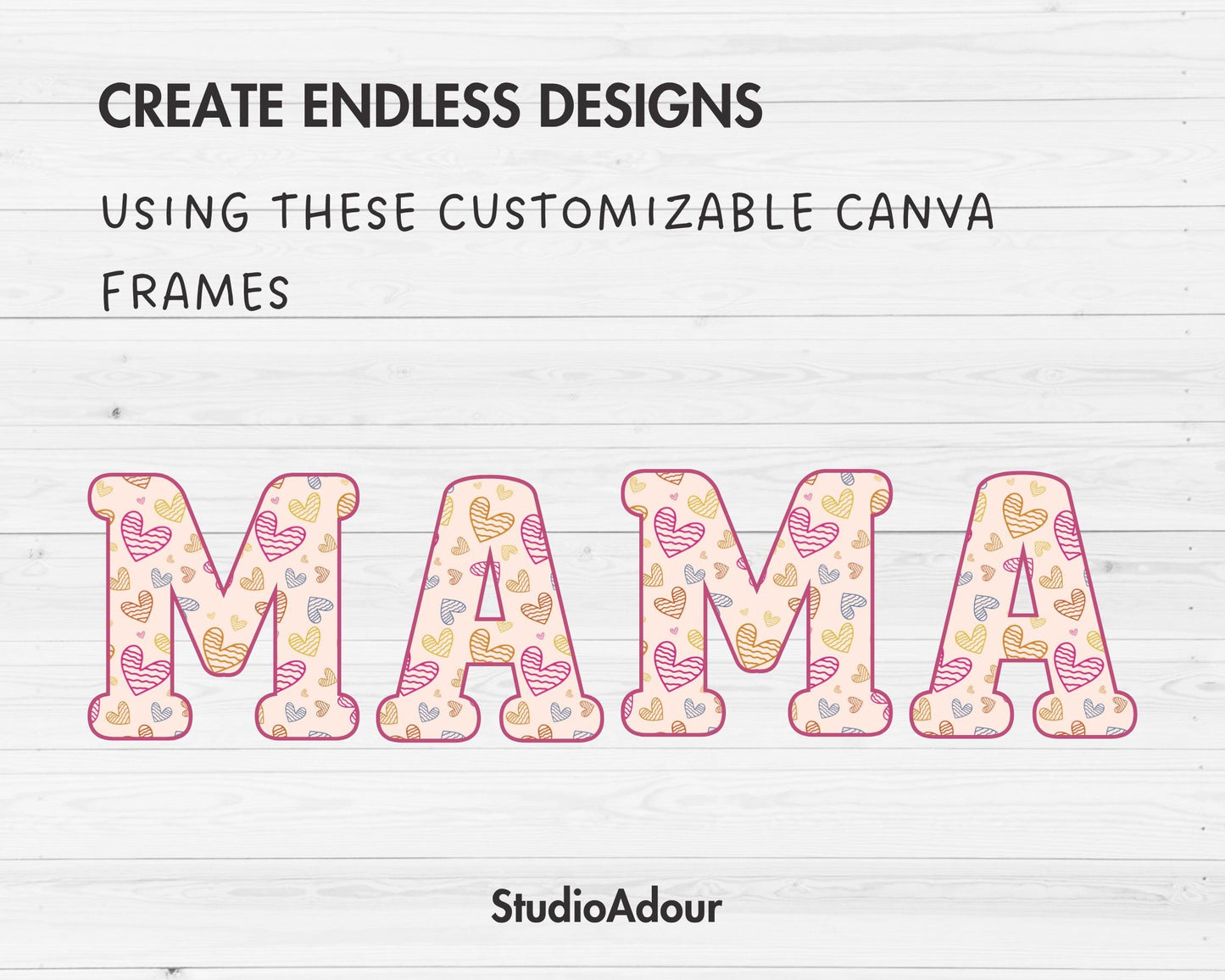 Design Your Own Sport Alphabet on Canva, Doodle Letters & Numbers Canva Template, Drag and Drop, Editable Canva Letters, Canva Frames Bundle