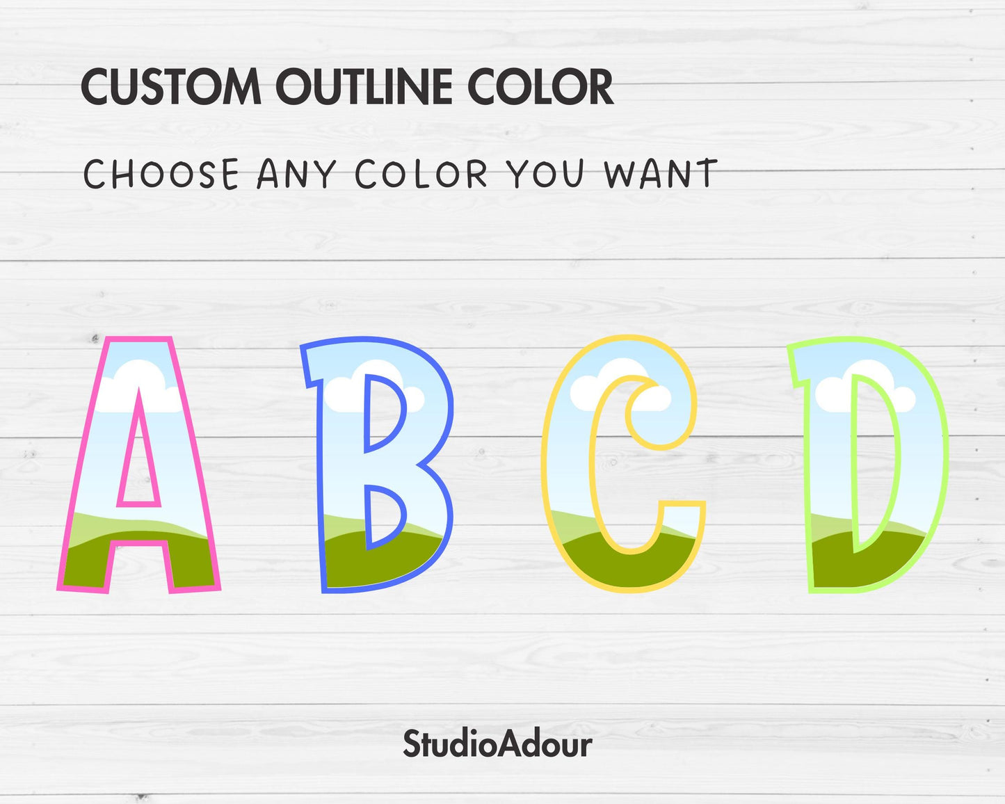 Design Your Own Doodle Letters on Canva, Doodle Alphabet Canva Template, Drag and Drop, Editable Canva Font, Canva Frames Bundle, Letter PNG