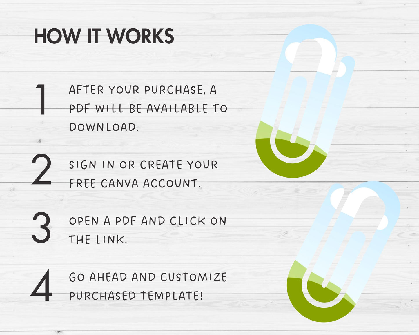 Jumbo Paperclip Editable Canva Template, Easy Drag and Drop, Jumbo Paperclip Sublimation, Paperclip Bookmark Template, Canva Frames Bundle