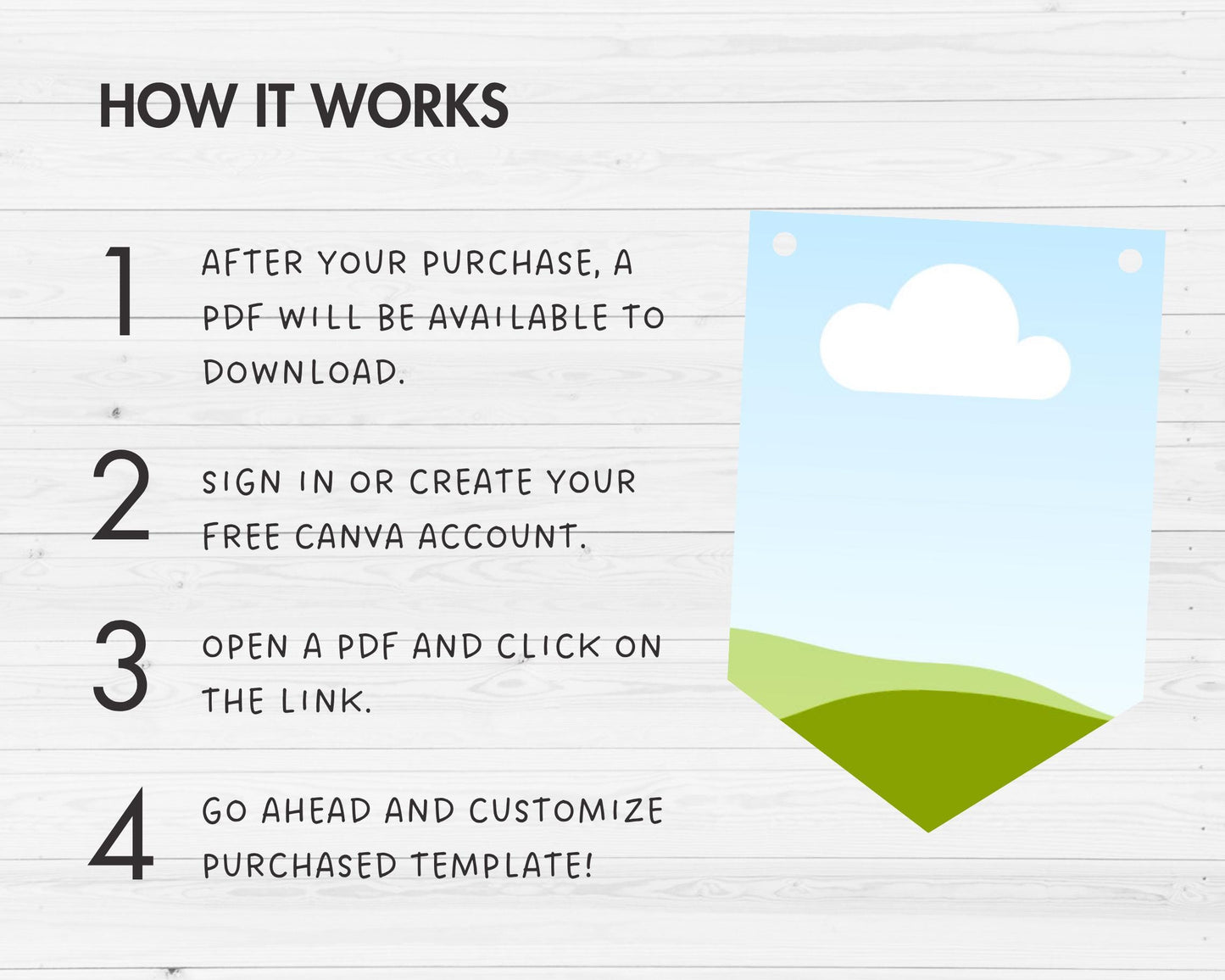 Bunting Banner Editable Canva Template, Easy Drag & Drop, Flag Banners Template, Canva Frames Bundle, Birthday Banner, Party Banner, Wedding