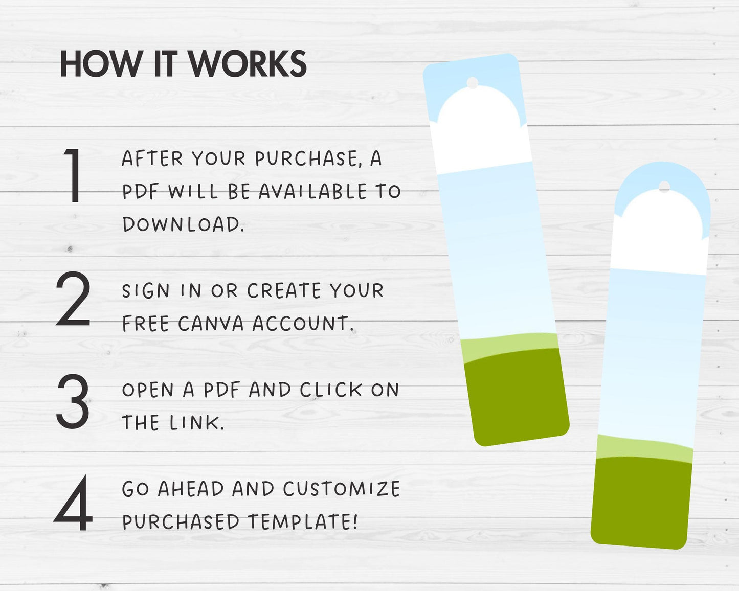 Bookmark Editable Canva Template, Easy Drag & Drop, Bookmark Sublimation Template, DIY Bookmark Template, Printable Bookmarks Canva Frames