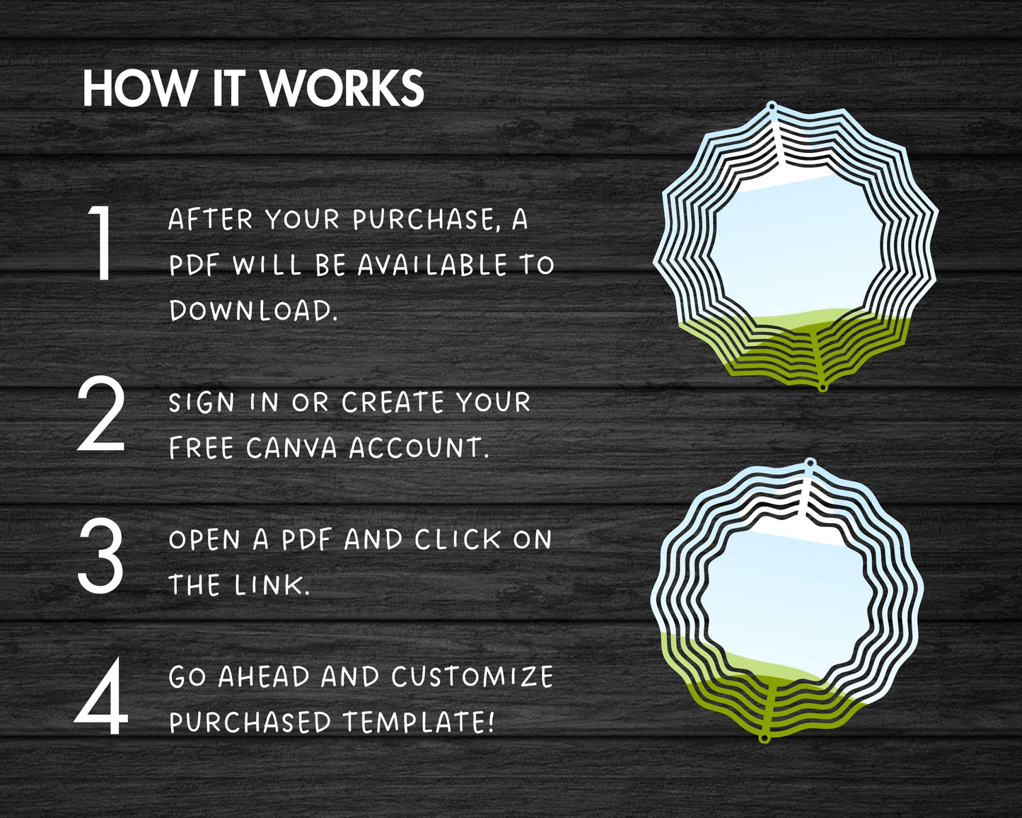 Wind Spinner Editable Canva Template, Easy Drag & Drop, Wind Spinner Canva Frame, Canva Frames Bundle, Mandala Spinner, Hanging Spinner PNG