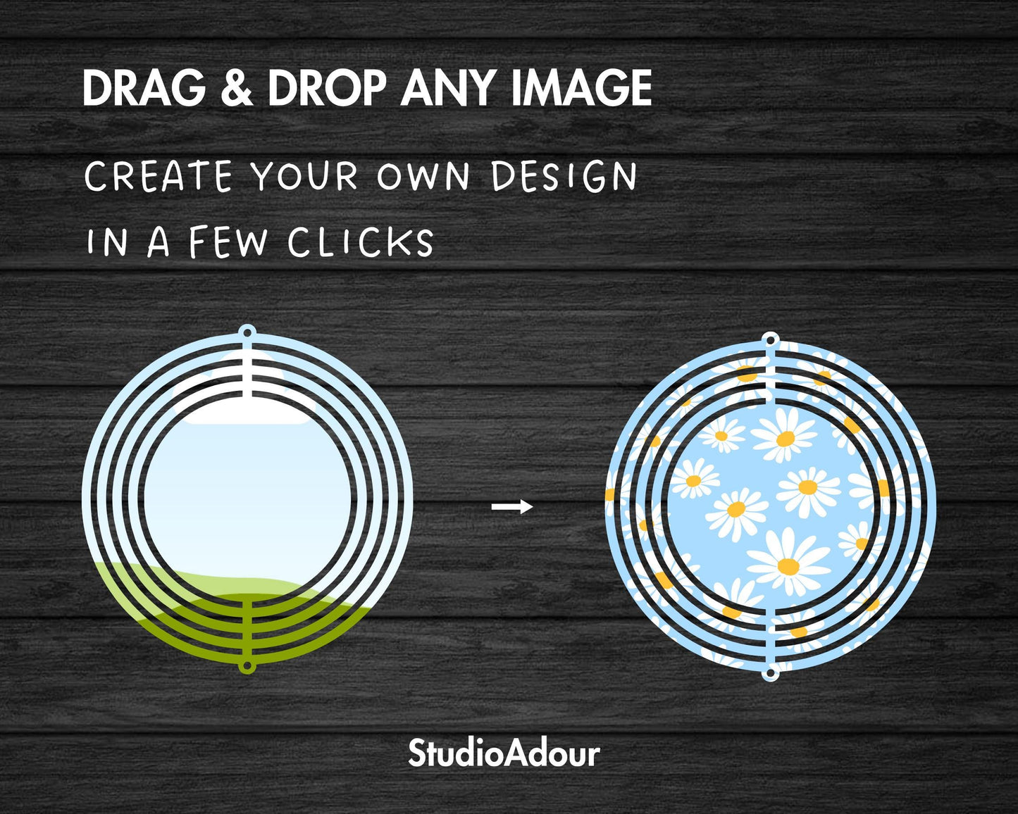 Wind Spinner Editable Canva Template, Easy Drag & Drop, Wind Spinner Canva Frame, Canva Frames Bundle, Mandala Spinner, Hanging Spinner PNG