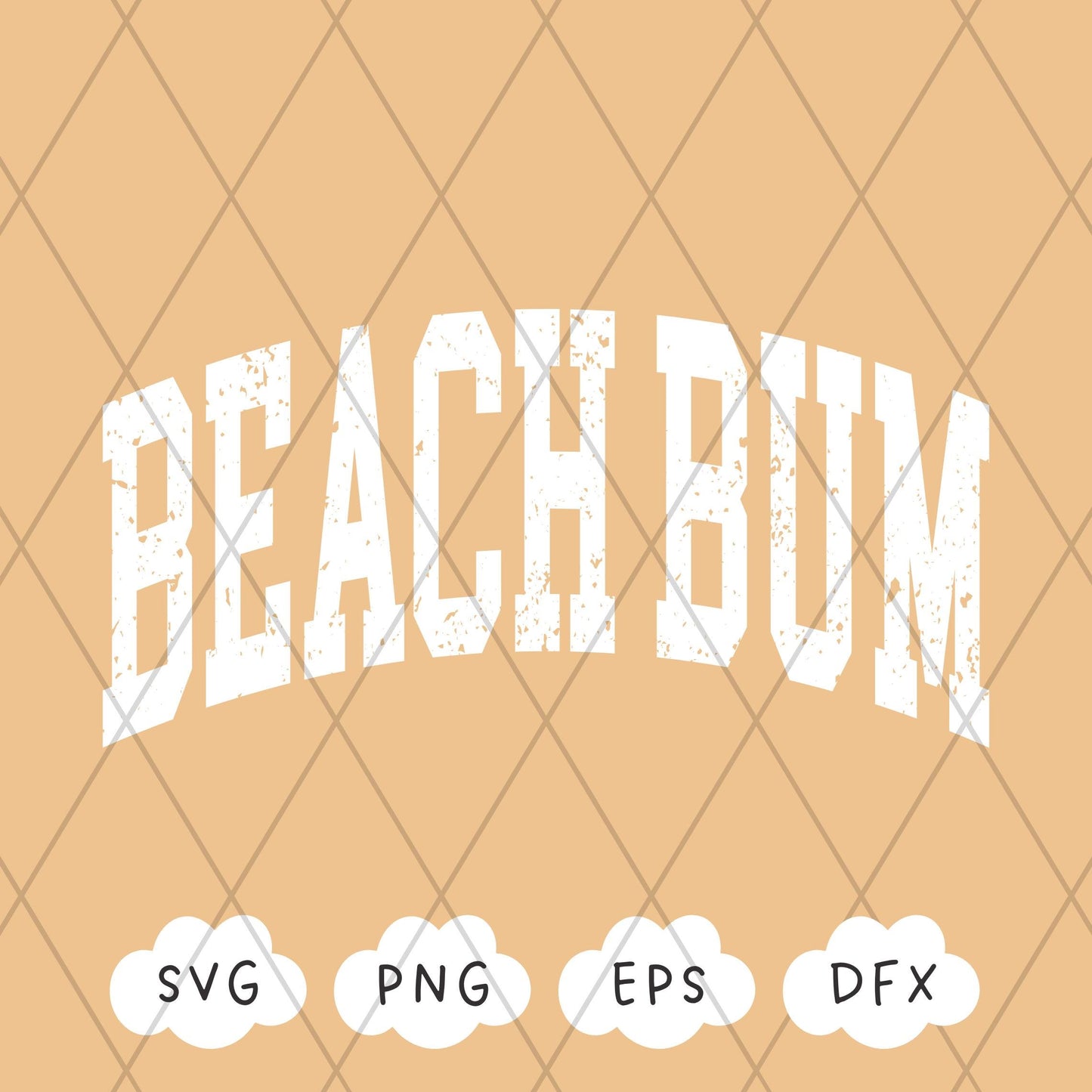 Beach Bum Svg, Distressed Beach Bum PNG, Grunge Texture Varsity Svg, Retro Surfer Svg, Summer Vibes Shirt, Sublimation Design, Coconut Girl