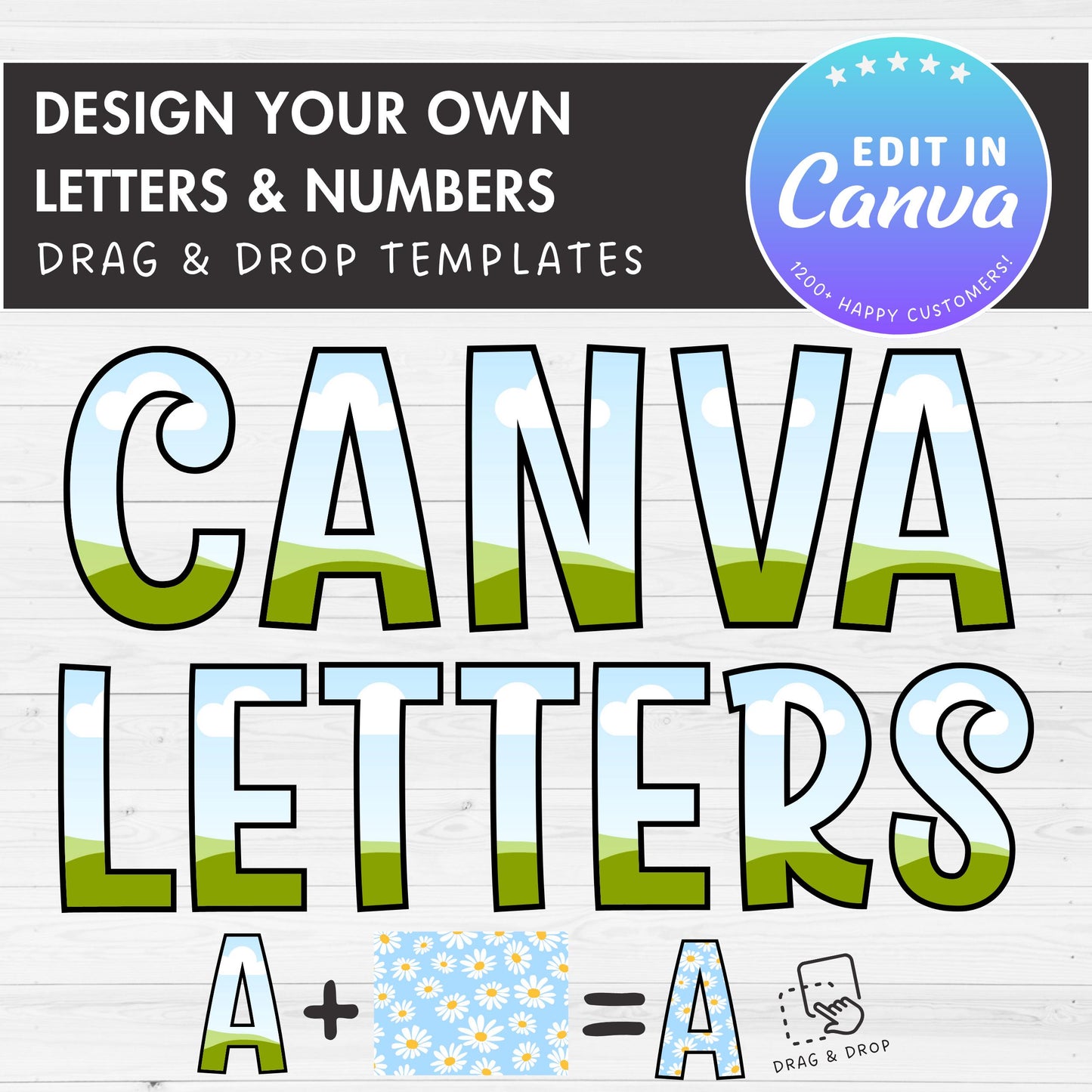 Design Your Own Doodle Letters on Canva, Doodle Alphabet Canva Template, Drag and Drop, Editable Canva Font, Canva Frames Bundle, Letter PNG