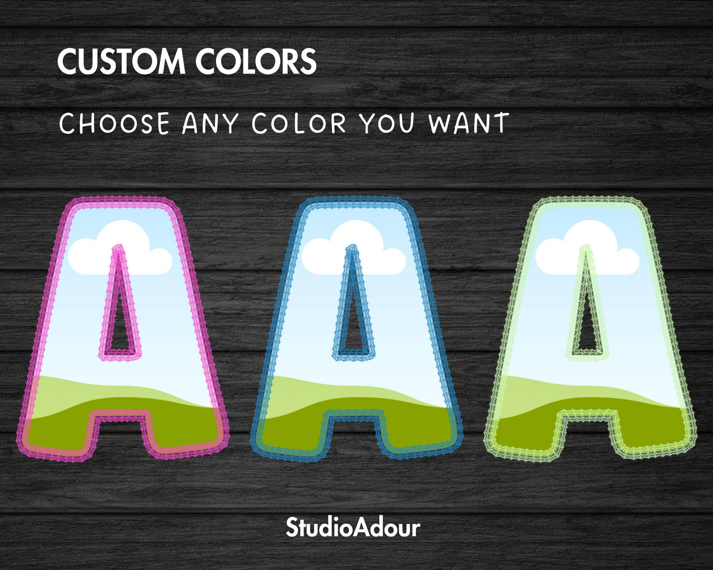 Editable Lace Canva Letters, Lace Embroidery Alphabet, Canva Frames Bundle, Drag and Drop, Lace Border Letters & Numbers PNG, Duotone Color