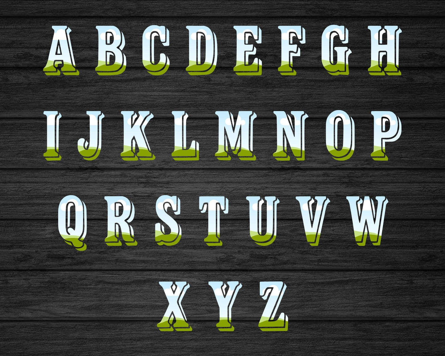 Design Your Own Western Alphabet on Canva, Editable Canva Letters & Numbers, Easy Drag and Drop, Retro Letters, Vintage Canva Font Template