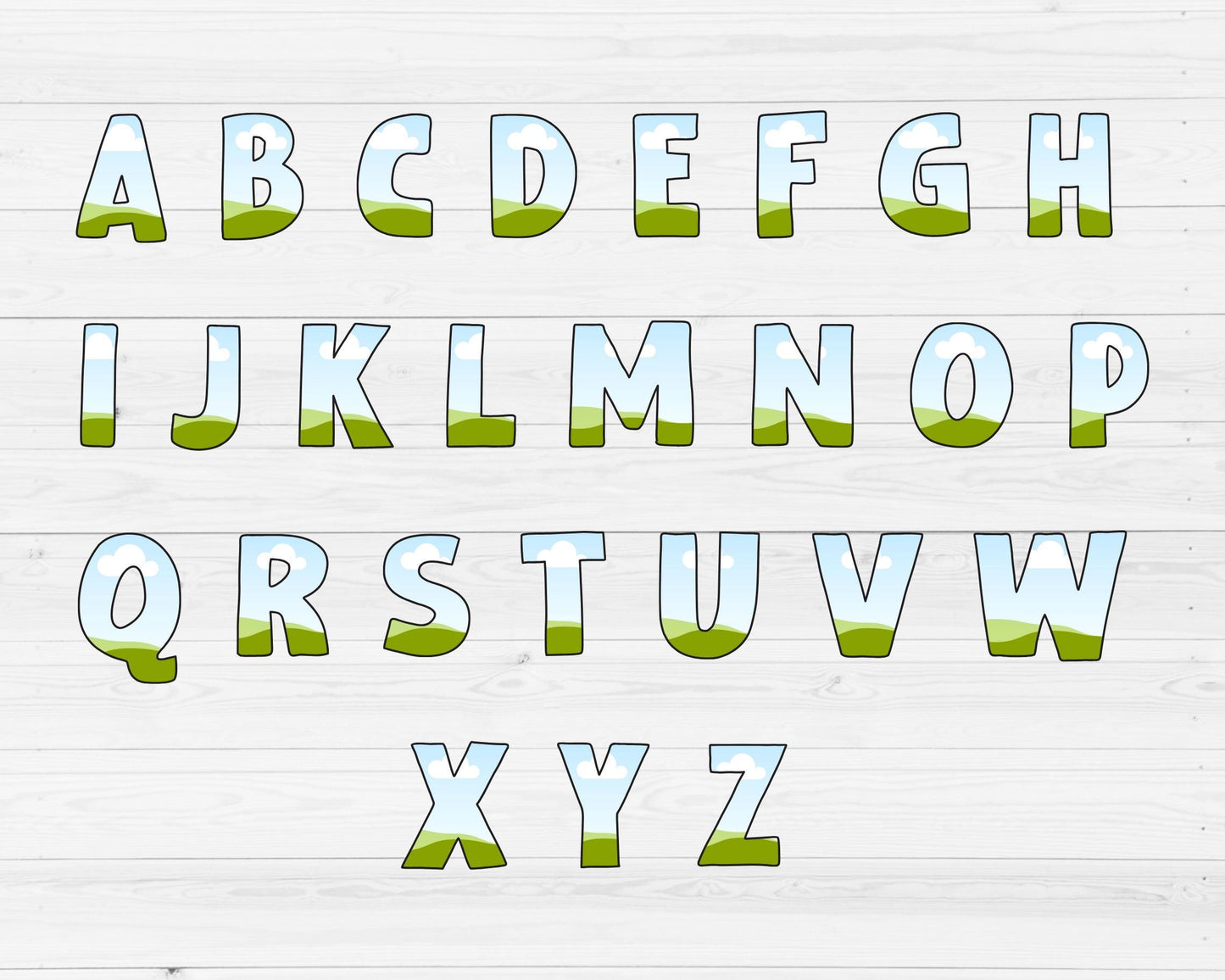 Doodle Alphabet Canva Template, Handwritten Doodle Letters, Drag and Drop, Editable Canva Font, Canva Frames Bundle, Letter PNG, Sublimation