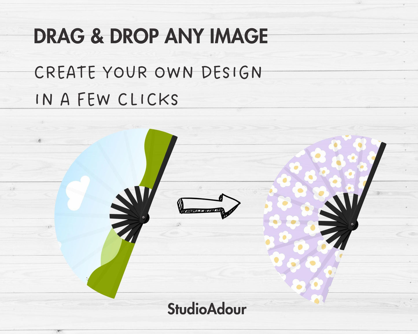 Clack Fan Mockup, Hand Fan Editable Canva Template, Drag and Drop, Chinese Fan, Folding Fan, Canva Frame Mockup