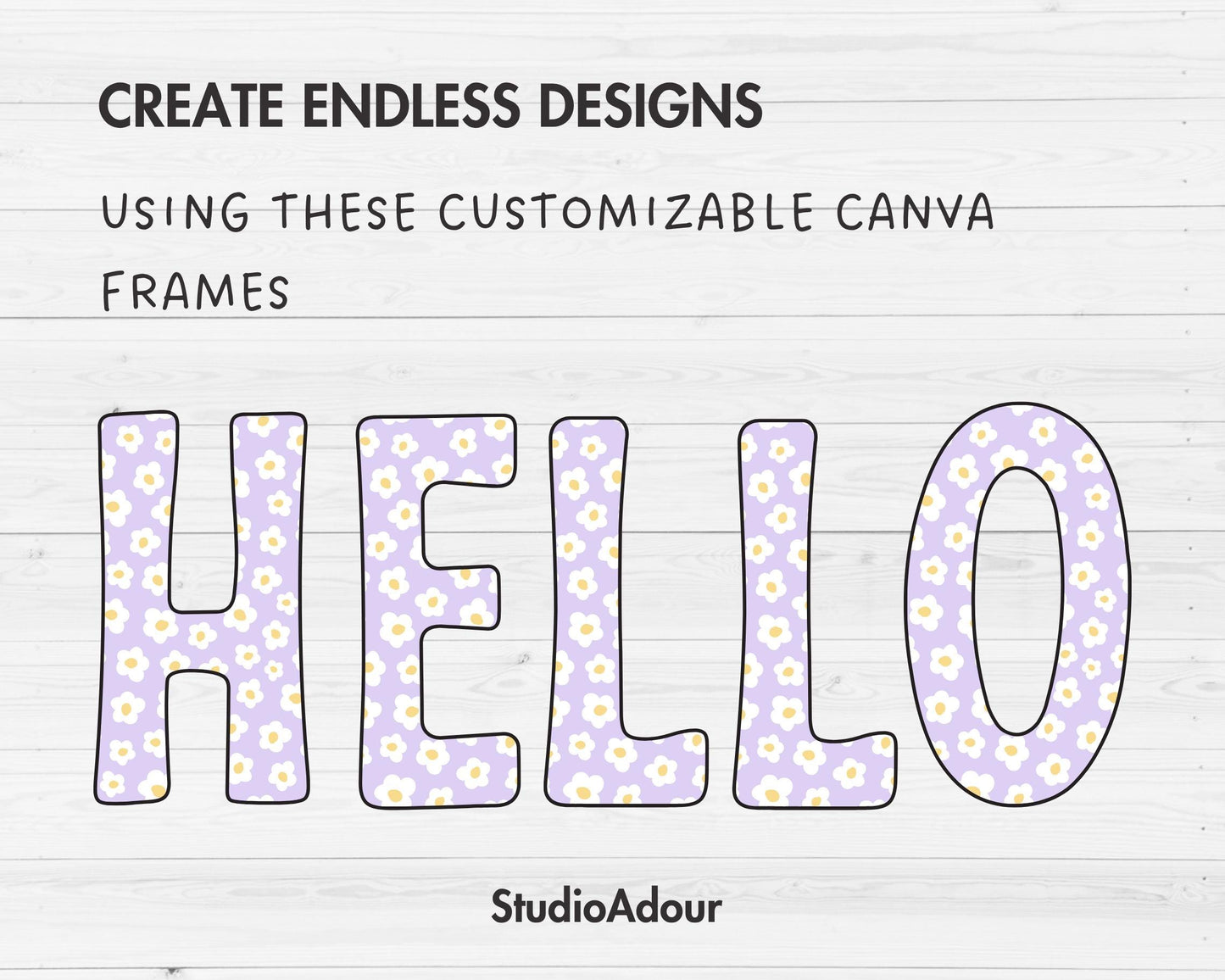 Design Your Own Canva Letters, Doodle Alphabet Canva Template, Drag & Drop, Editable Canva Font, Canva Frames Bundle, Letters and Numbers