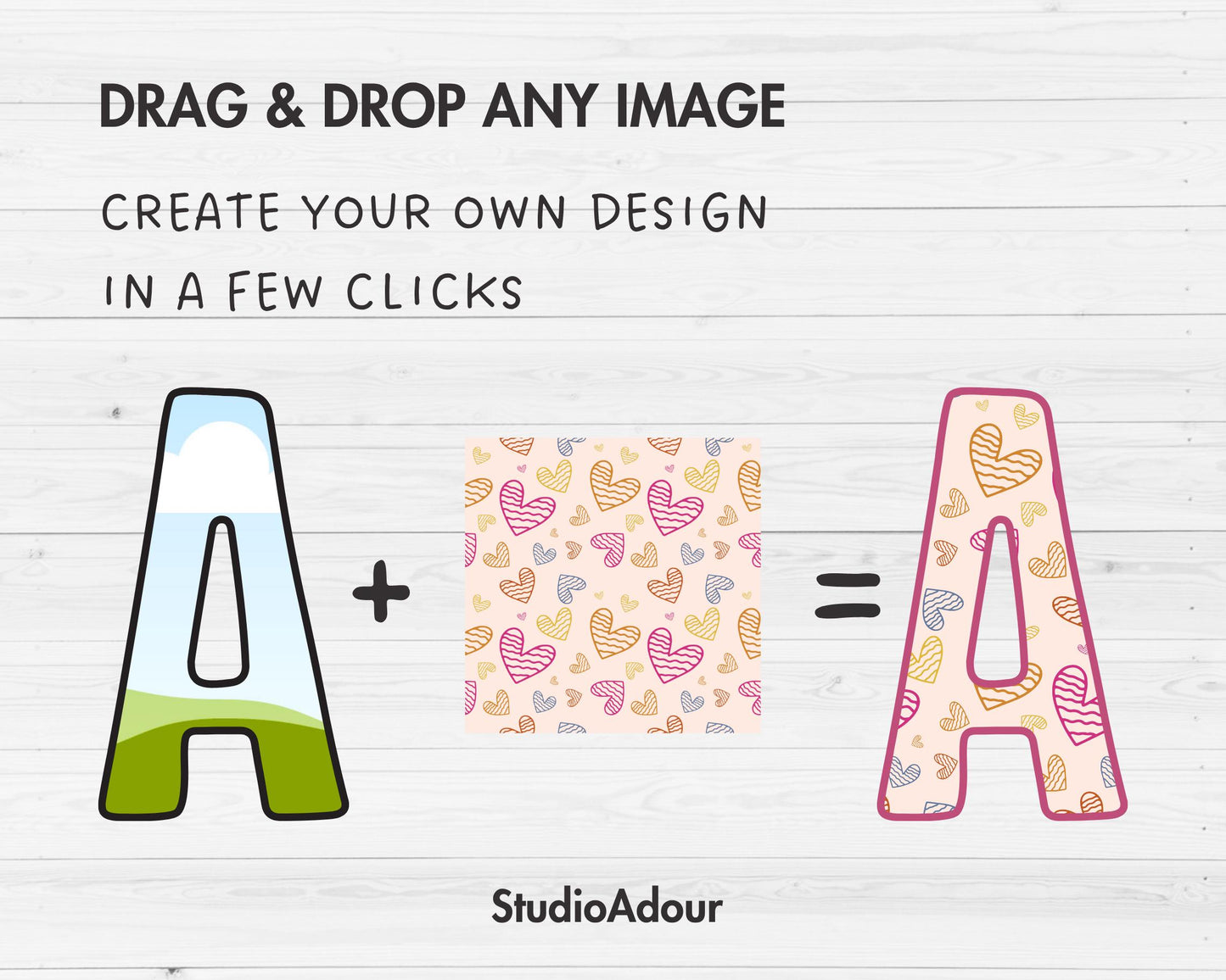 Design Your Own Canva Letters, Doodle Alphabet Canva Template, Drag & Drop, Editable Canva Font, Canva Frames Bundle, Letters and Numbers