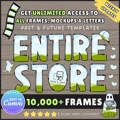 Entire Store Canva Frames Bundle