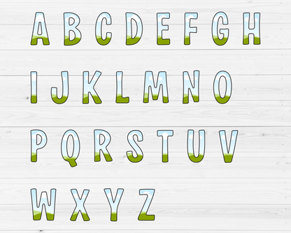 canva letters set template