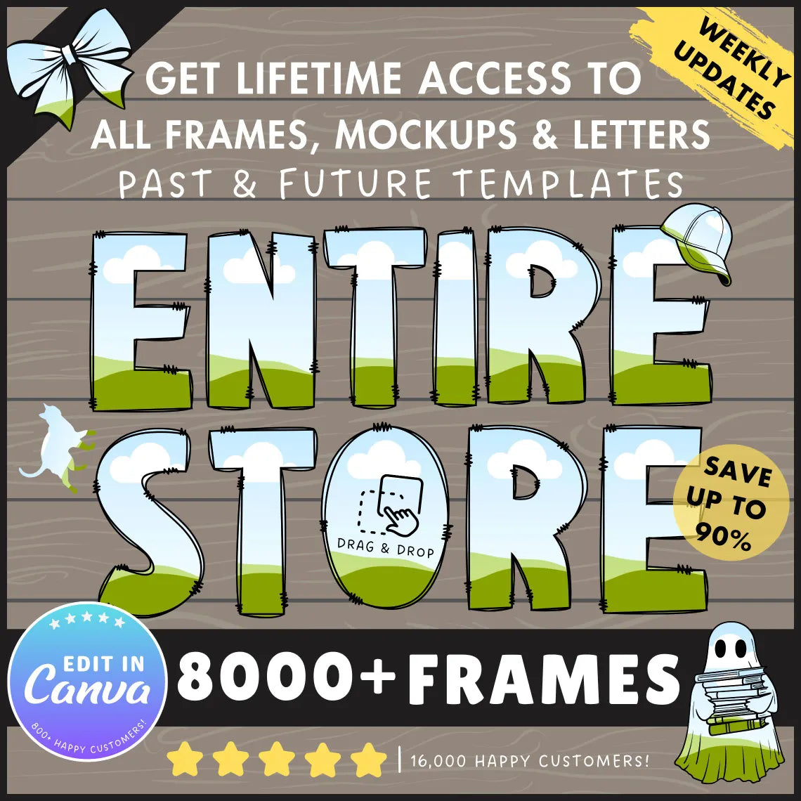 Entire Store Canva Frames Bundle