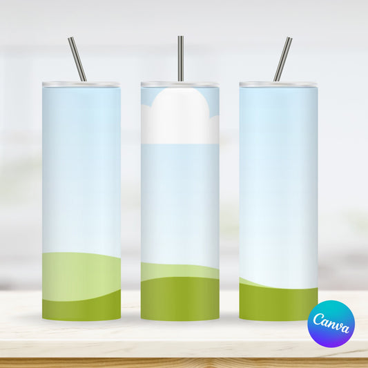 Tumbler Canva Mockup, Skinny Tumbler Template, Drag and Drop 20oz Tumbler Mockup, Background Mockup, Commercial Use, Editable Tumbler