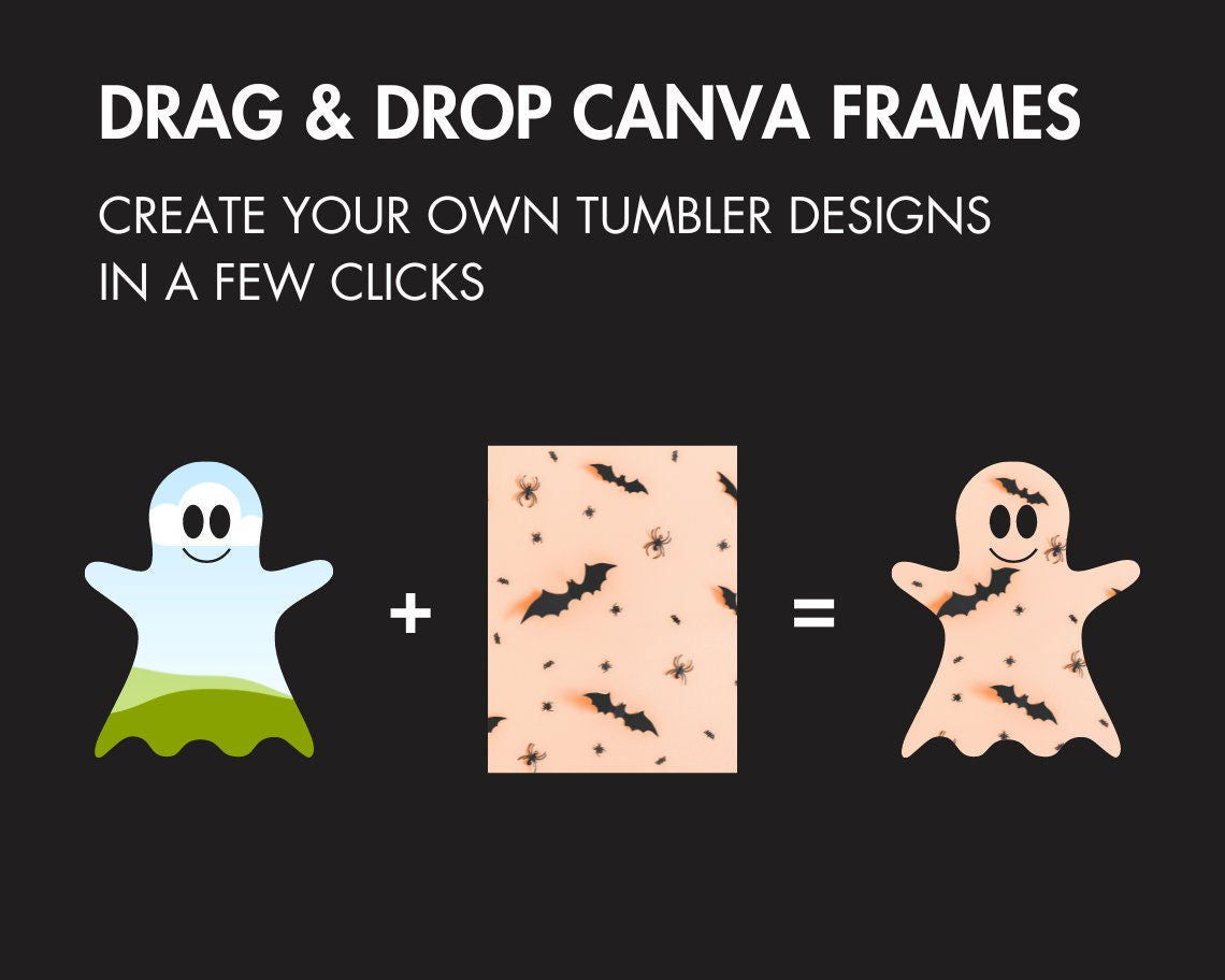 50 Fall Halloween Canva Frames Bundle, Spooky Canva Templates, Drag and Drop, Editable Canva Frames, Halloween Clipart, Creepy Frames Mockup