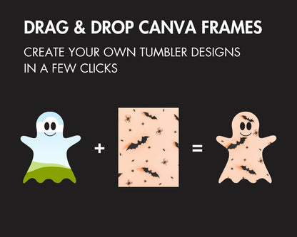50 Fall Halloween Canva Frames Bundle, Spooky Canva Templates, Drag and Drop, Editable Canva Frames, Halloween Clipart, Creepy Frames Mockup
