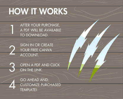 Design Your Own Claw Scratch Canva Frames, Claw Mark Canva Templates, Drag and Drop, Editable Animal Paw Scratches, Scratches Clip Art